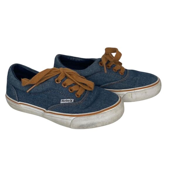 Hurley Other - Hurley Little Kids Blue Denim Jean Lace Up Shoes Size 12